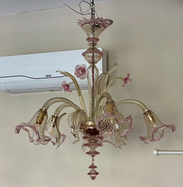 Lampadario in vetro di Murano