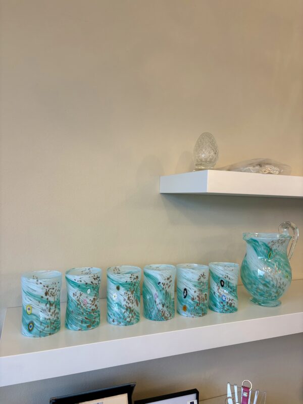 Set di 6 bicchieri con caraffa