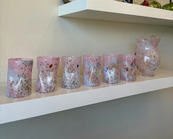 Set di 6 bicchieri con caraffa