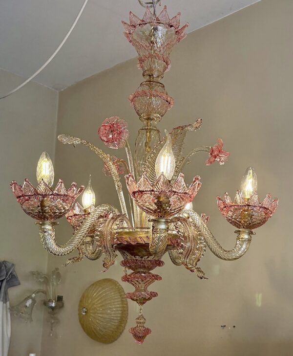 Lampadario in vetro di Murano