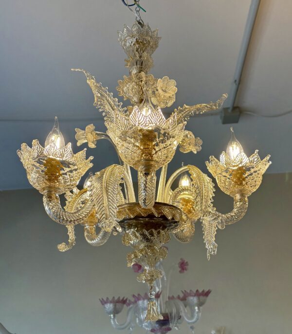 Lampadario in vetro di Murano