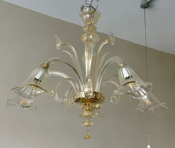 Lampadario in vetro di Murano