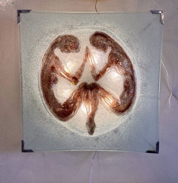 Plafoniera artistica in vetro di Murano