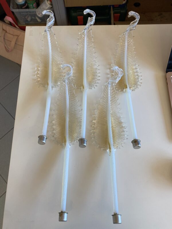 Set di foglie in vetro di Murano
