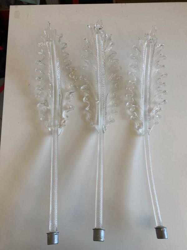 Set di foglie in vetro di Murano