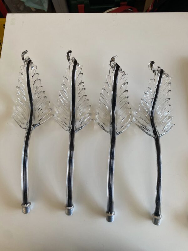 Set di foglie in vetro di Murano