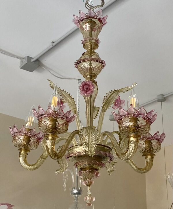 Lampadario in vetro di Murano