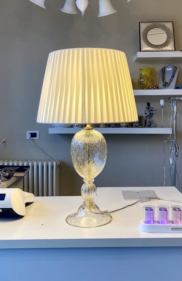 Lampada da tavolo in vetro di Murano