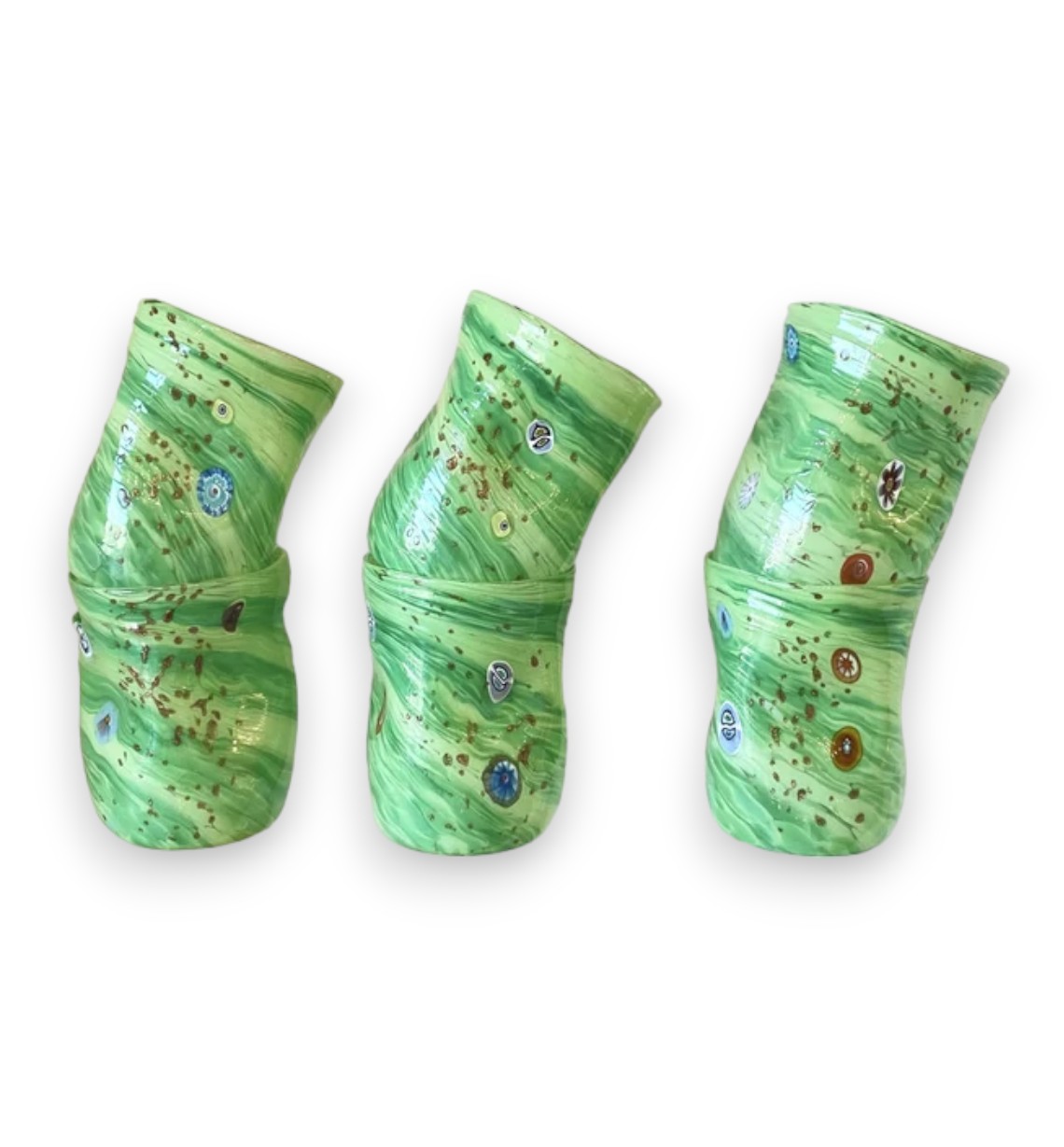 Bicchiere In Vetro Di Murano Millefiori Dipinto A Mano – Multicolor 9 Cm