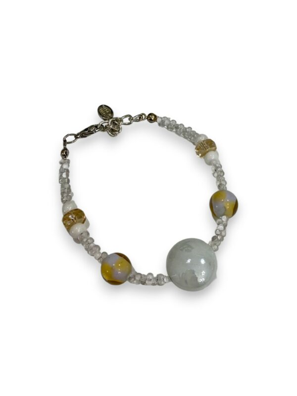 Bracciale modello Elegance colore bianco/giallo limone